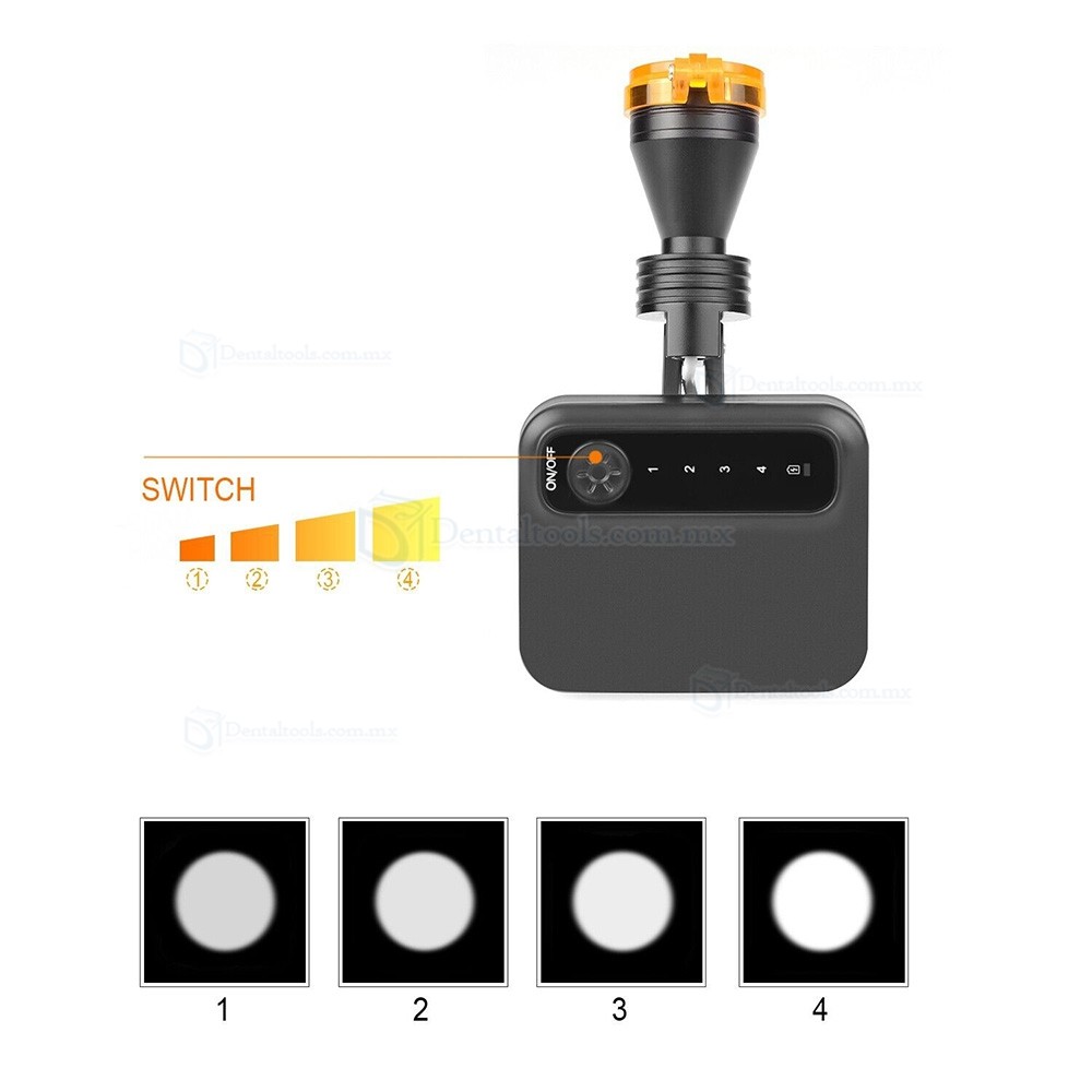 L&aacute;mpara frontal LED dental inal&aacute;mbrica de 5W con filtro y 2 bater&iacute;as